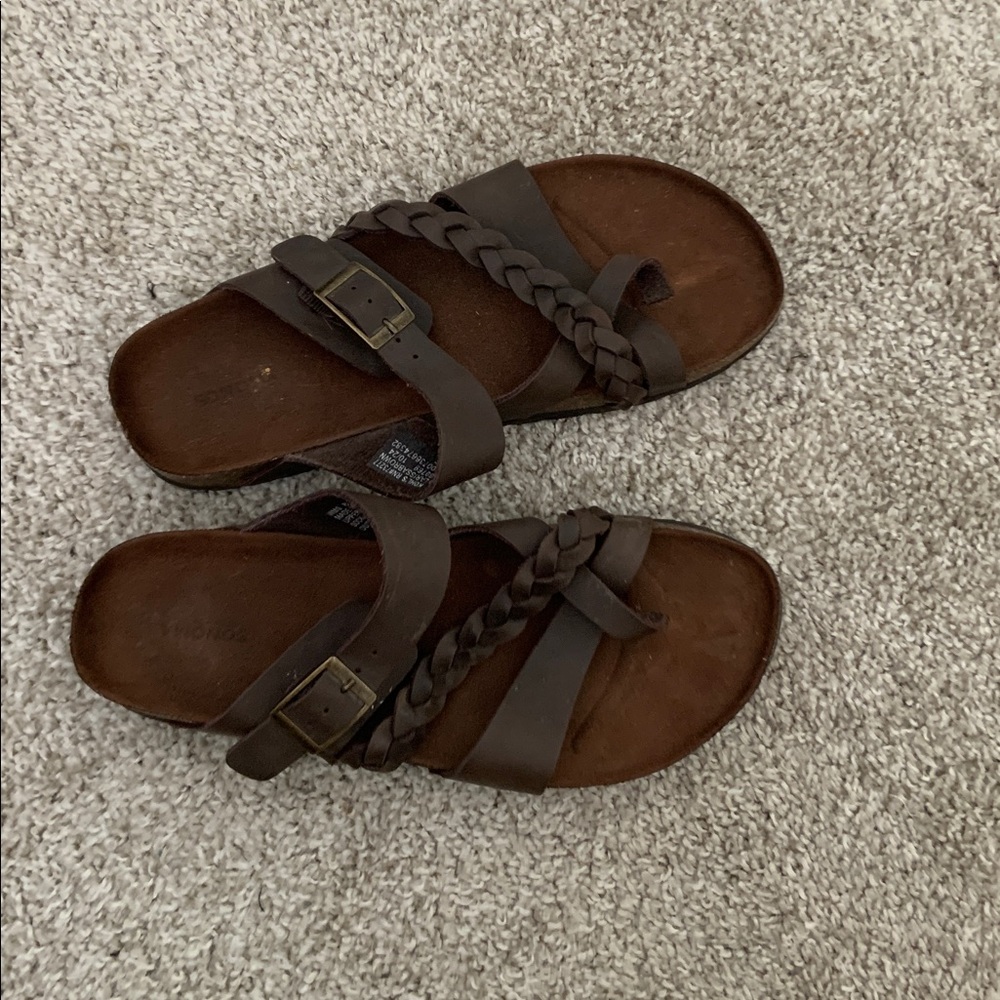 Sonoma Leather Sandals Black Size 8